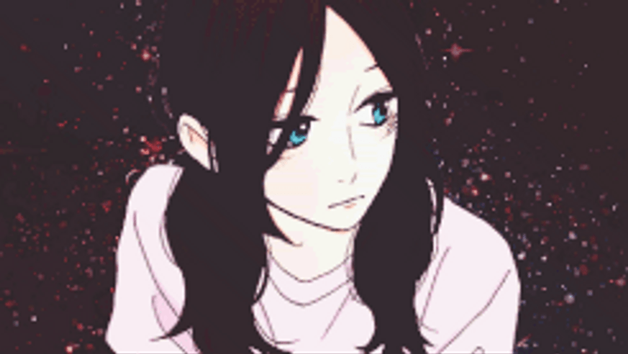 Anime Girl With Stars Background GIF