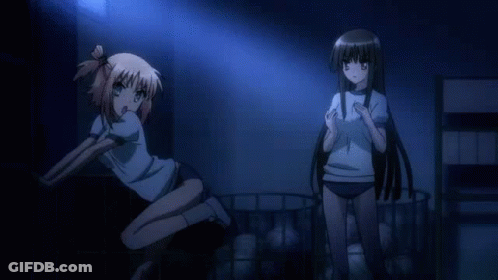Anime Girls Dancing In Dark Room GIF
