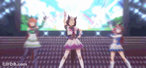 Anime Girls Dancing On Stage GIF