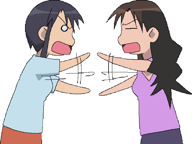 Anime Girls Fighting GIF