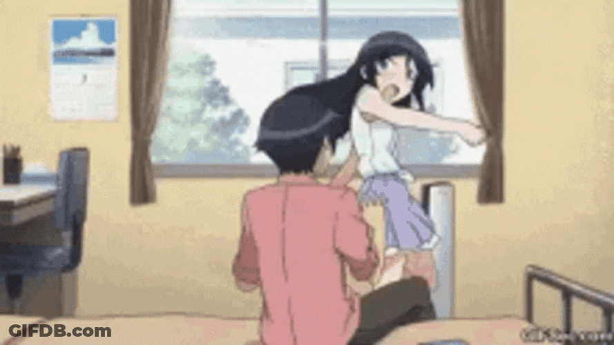 Anime Girls Fighting GIF