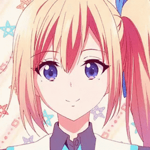 Anime Girls Hair Flashing Colors GIF