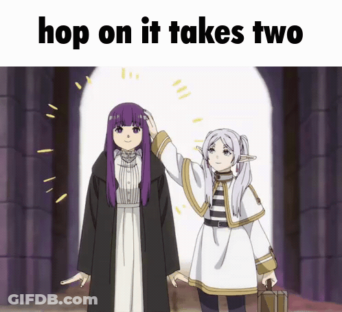 Anime Girls Hop On It Takes Two GIF