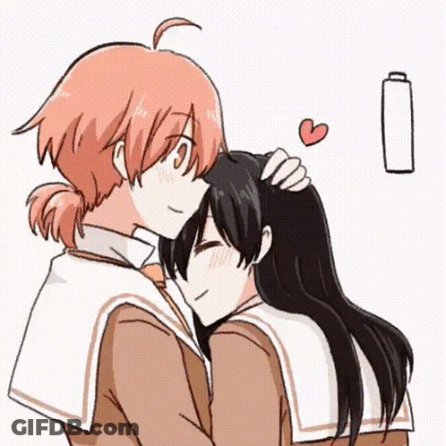 Anime Girls Hugging GIF
