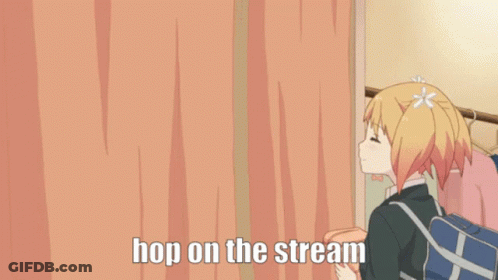 Anime Girls Kissing Hop On The Stream GIF
