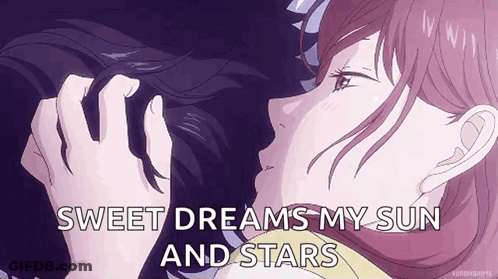 Anime Girls Kissing Sweet Dreams My Sun And Stars GIF