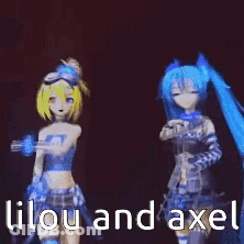 Anime Girls Lilou And Axel GIF