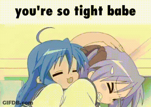 Anime Girls Lying Together Youre So Tight Babe GIF