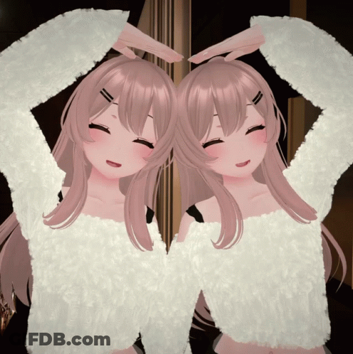 Anime Girls Making Heart With Hands GIF