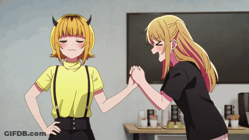 Anime Girls Shaking Hands GIF