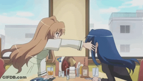 Anime Girls Sitting At Coca Cola Sign GIF