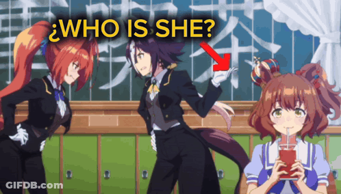 Anime Girls Standing In Front Of Blackboard GIF