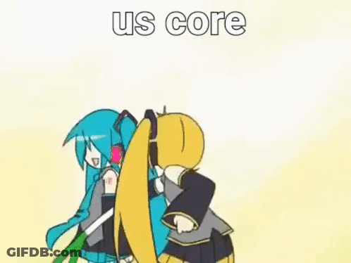 Anime Girls Standing Next To Each Other GIF