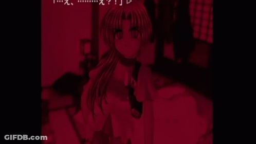 Anime Girls Standing Together Crying GIF