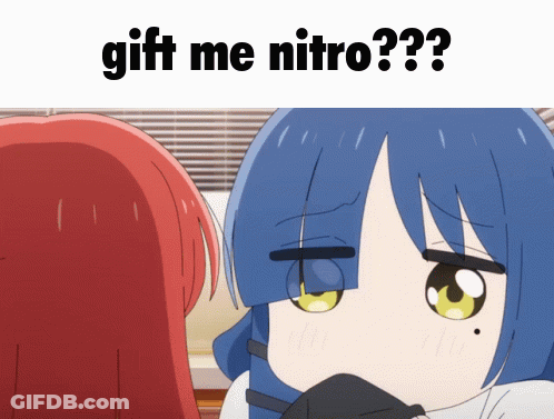Anime Girls With Gift Me Nitro GIF