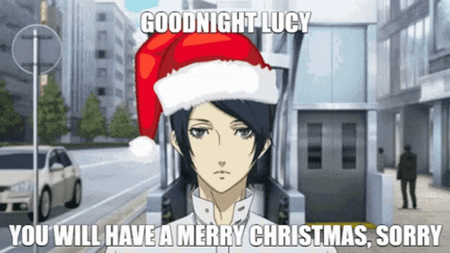 Anime Good Night Merry Christmas GIF