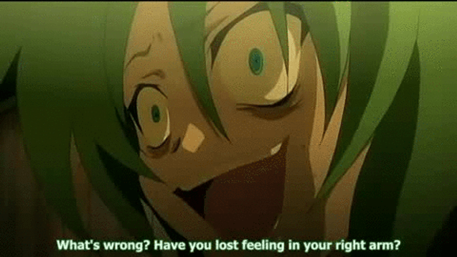 Anime Green Hair Girl Crazy Eyes GIF