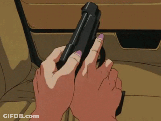 Anime Gun Reload Animation GIF
