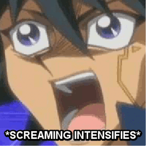 Anime Guy Scream Intensifies GIF