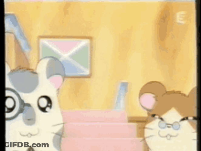 Anime Hamster Glasses Hamtaro Smart GIF