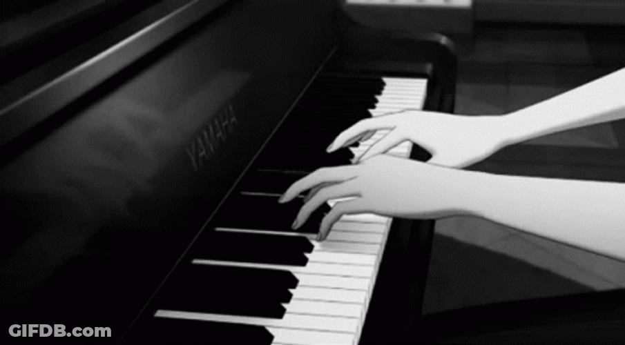 Anime Hand Playing Piano GIF