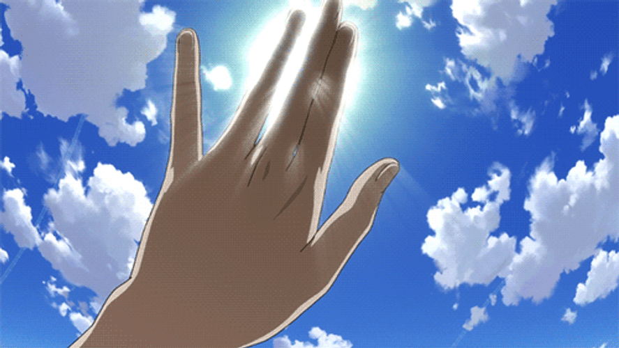 Anime Hands Reaching For The Sky GIF