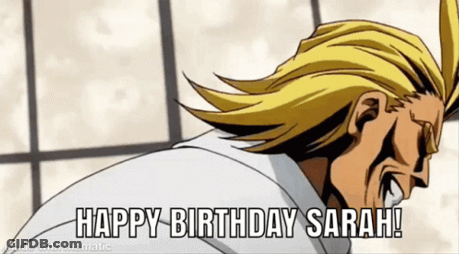 Anime Happy Birthday Sarah GIF