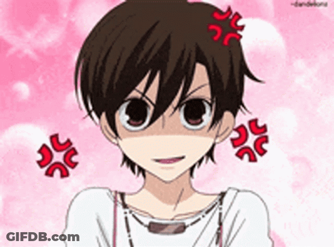 Anime Haruhi Fujioka Mad Face GIF