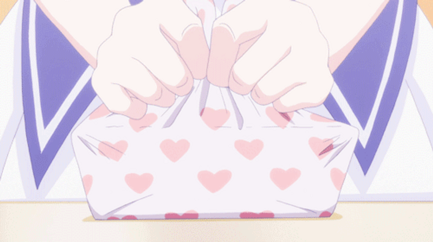 Anime Heart Bento Box GIF