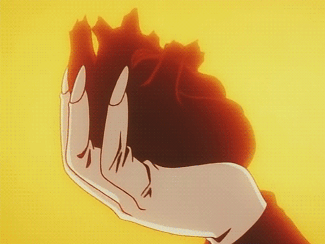 Anime Heart Crushed By Hand GIF