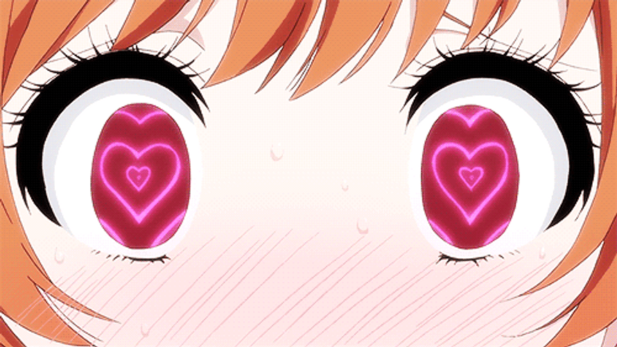 Anime Heart Eyes Blushing GIF