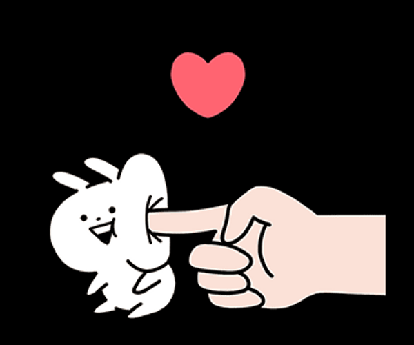 Anime Heart Pinching Bunny GIF