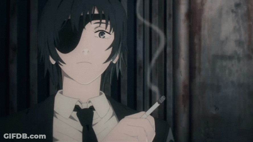 Anime Himeno Smoking Chainsaw Man GIF