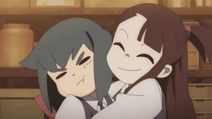 Anime Hug Constanze Akko GIF