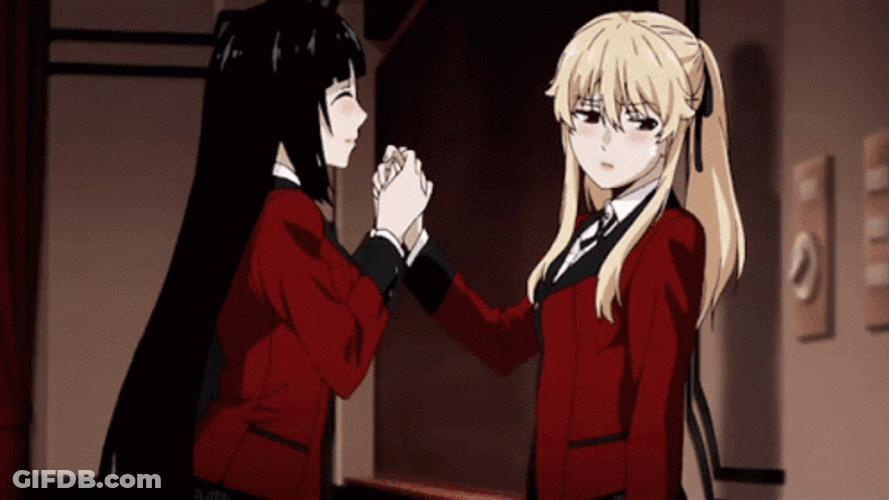 Anime Hug Kakegurui GIF