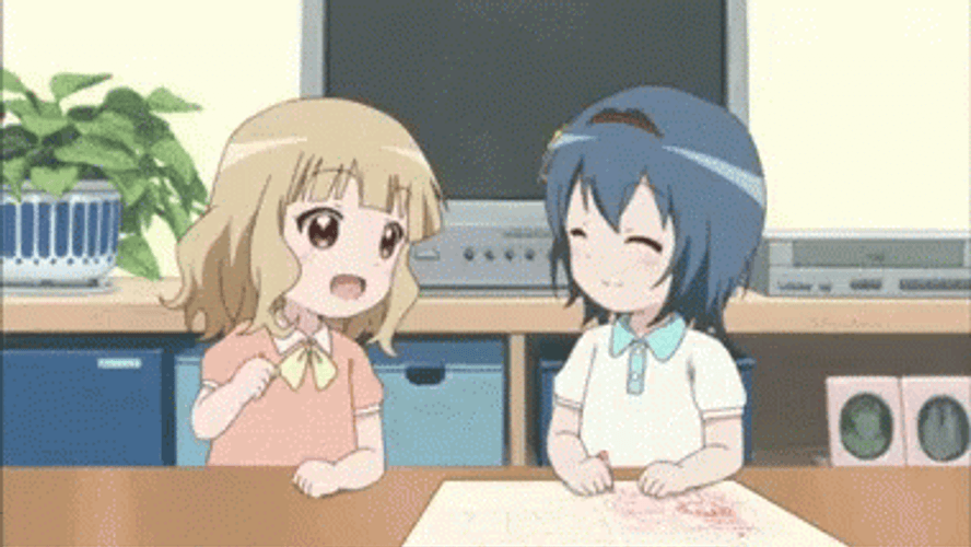 Anime Hug Sakurako Himawari YuruYuri GIF