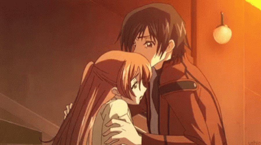Anime Hug Shirley Lelouch Code Geass GIF