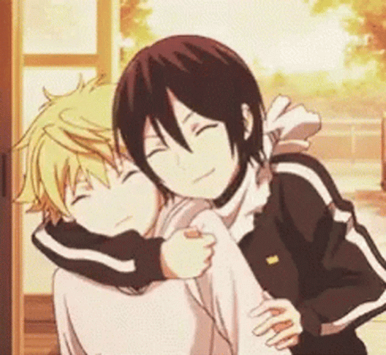 Anime Hug Yato Yukine Noragami GIF