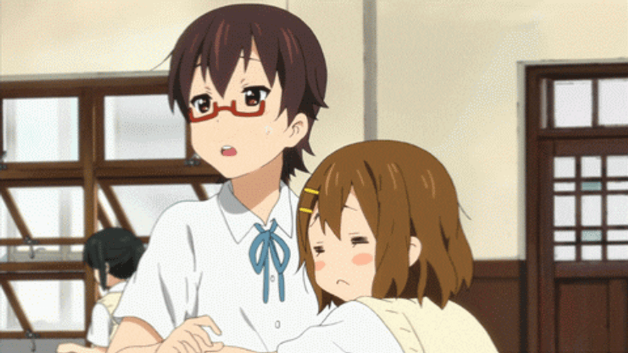 Anime Hug Yui Nodoka K-ON! GIF