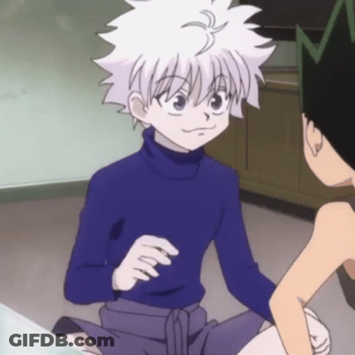 Anime Hunter X Hunter Killua Flicks Gon's Forehead GIF