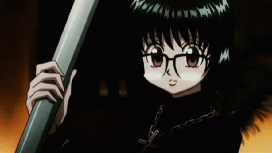Anime Hunter X Hunter Shizuku Murasaki Holding Weapon GIF