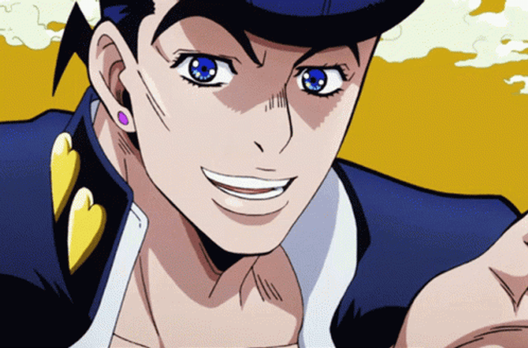 Anime Jojo's Bizarre Confident Josuke Higashikata GIF