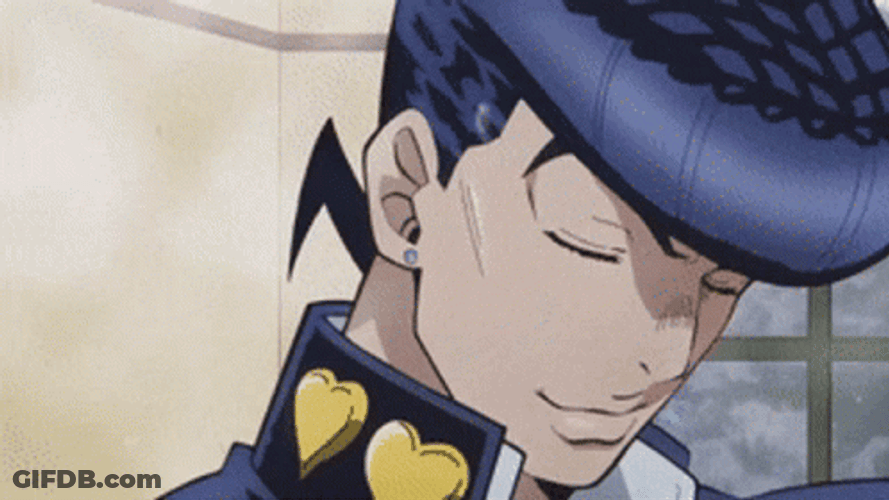 Anime Jojo's Bizarre Josuke Feeling Great GIF