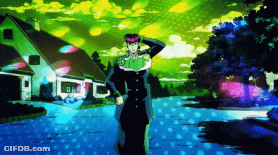 Anime Jojo's Bizarre Josuke Higashikata Dancing GIF