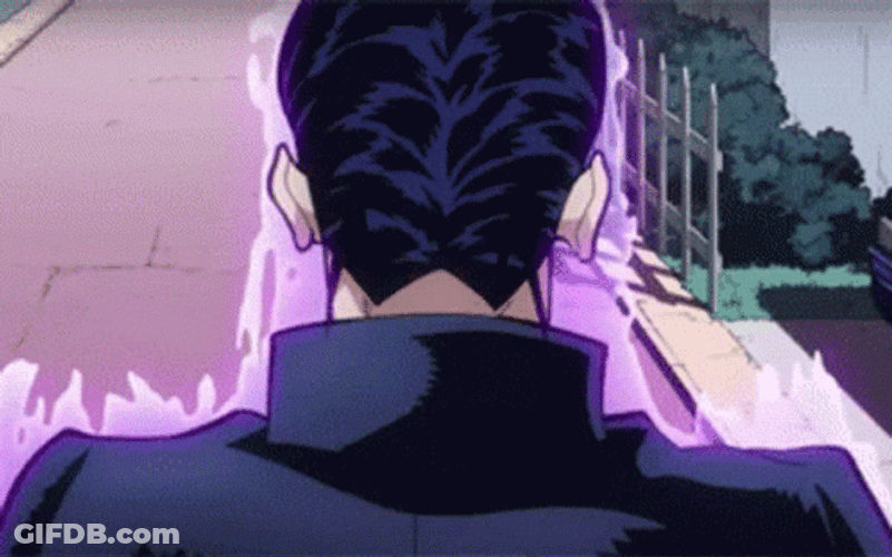 Anime Josuke Higashikata Hermit Purple Aura GIF