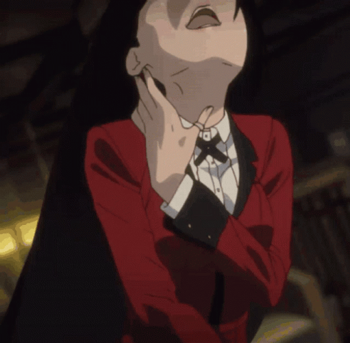 Anime Kakegurui Red Eyes Smirk GIF
