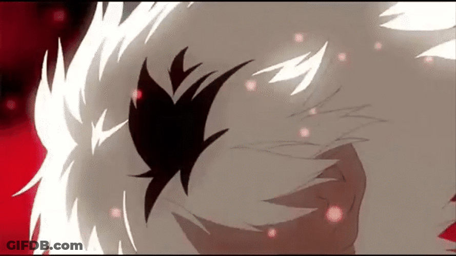 Anime Kaneki Hair Transformation GIF