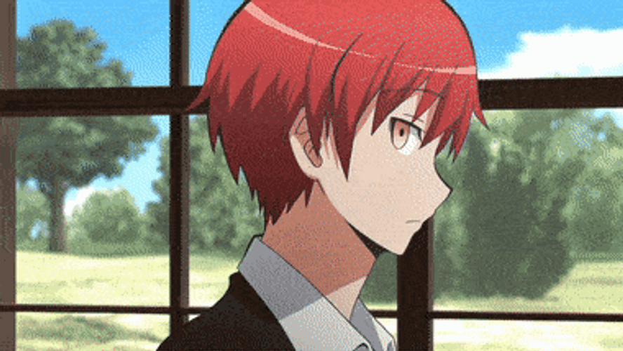 Anime Karma Akabane Smirks From Assassination Classroom Series GIF