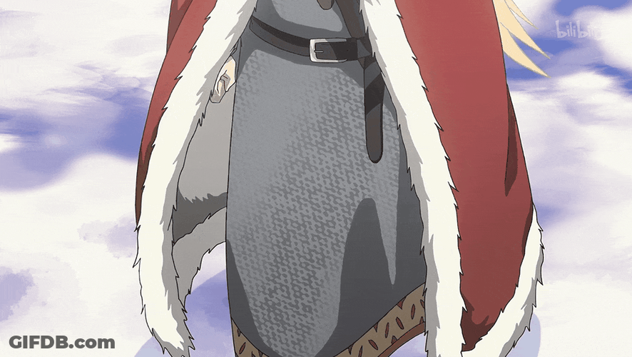 Anime King Walking On Snow GIF