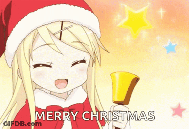 Anime Kiniro Mosaic Karen Kujo Merry Christmas GIF